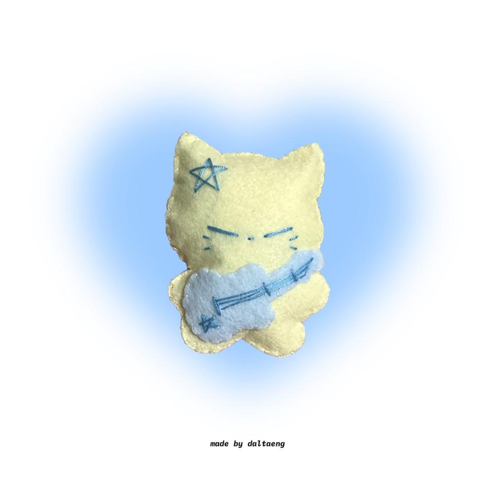[only one] 락스타 고앵이 펠트키링 _ 블루소다냥