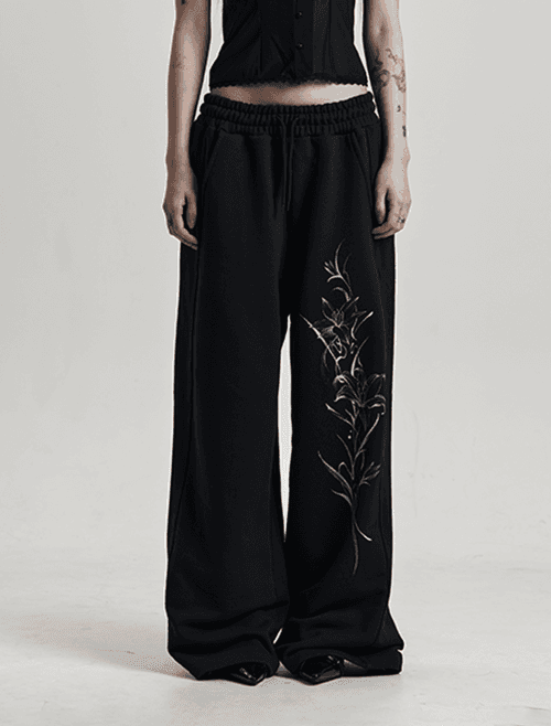 릴리 와이드 스웻팬츠 _ BLACK