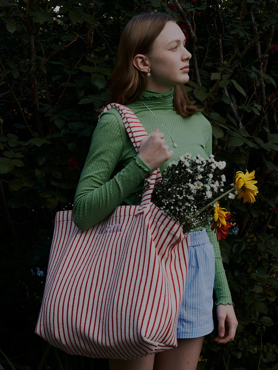 Crew Terry BIg Bag [Red Stripe]