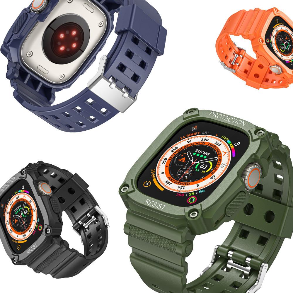 저스트랩 애플워치 울트라 호환 전용 TPU 일체형 지샥 밴드 케이스 스트랩 49mm