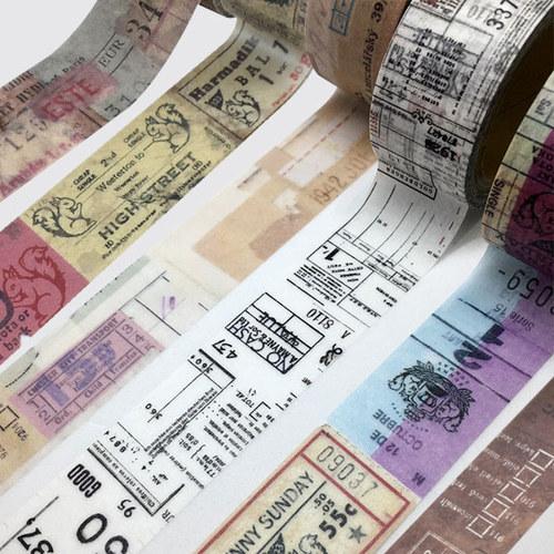 [papier platz] Sunny Sunday 앤티크 콜라주 마스킹 테이프 6종