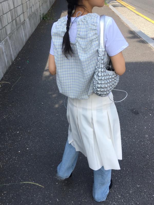 Checked String Blouse