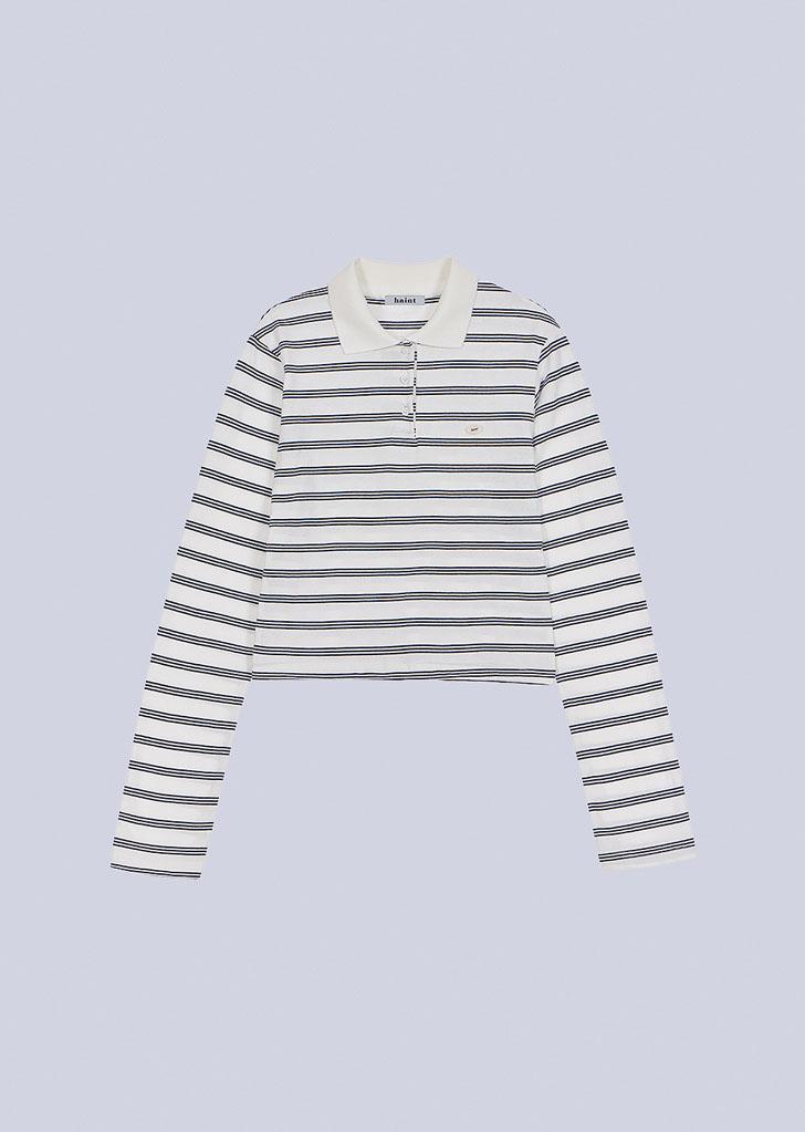POLLEN CROP STRIPE PK T_WHITE