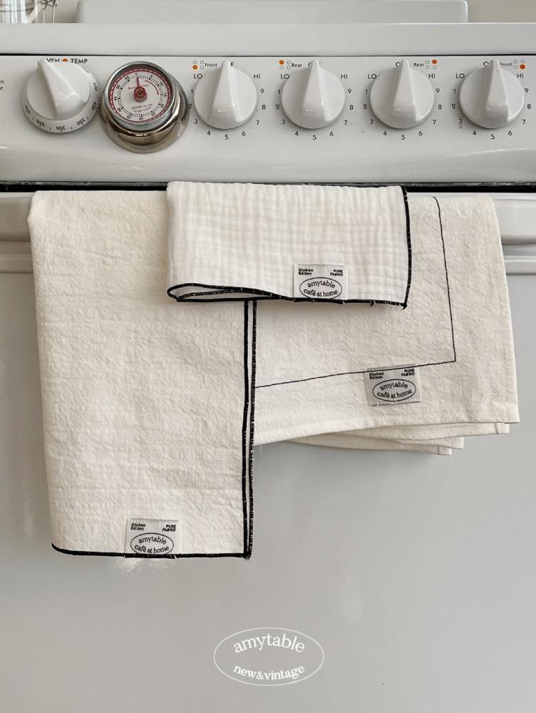 (에이미테이블) 블랙라인 패브릭 3set