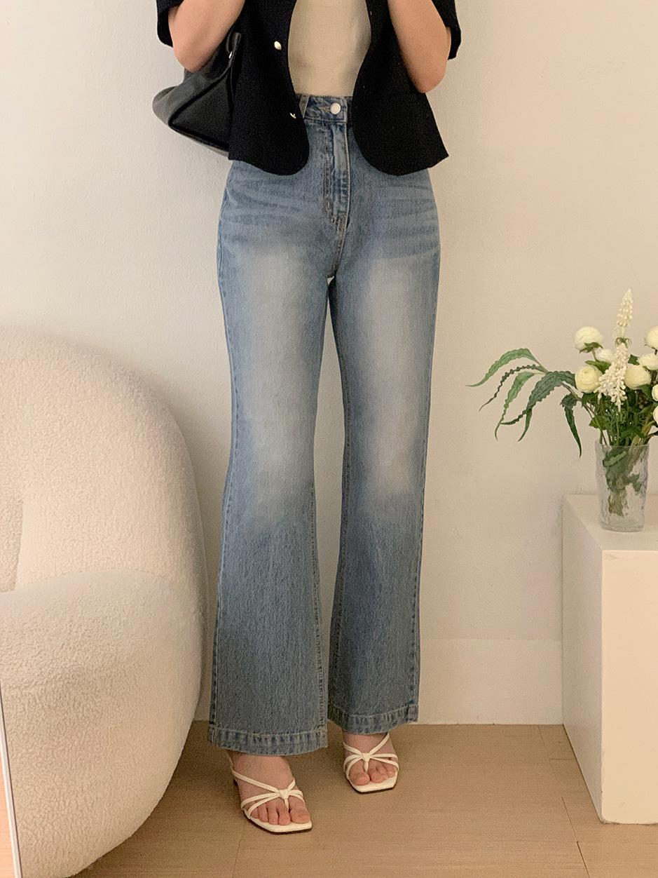 클린 데님 부츠컷 팬츠