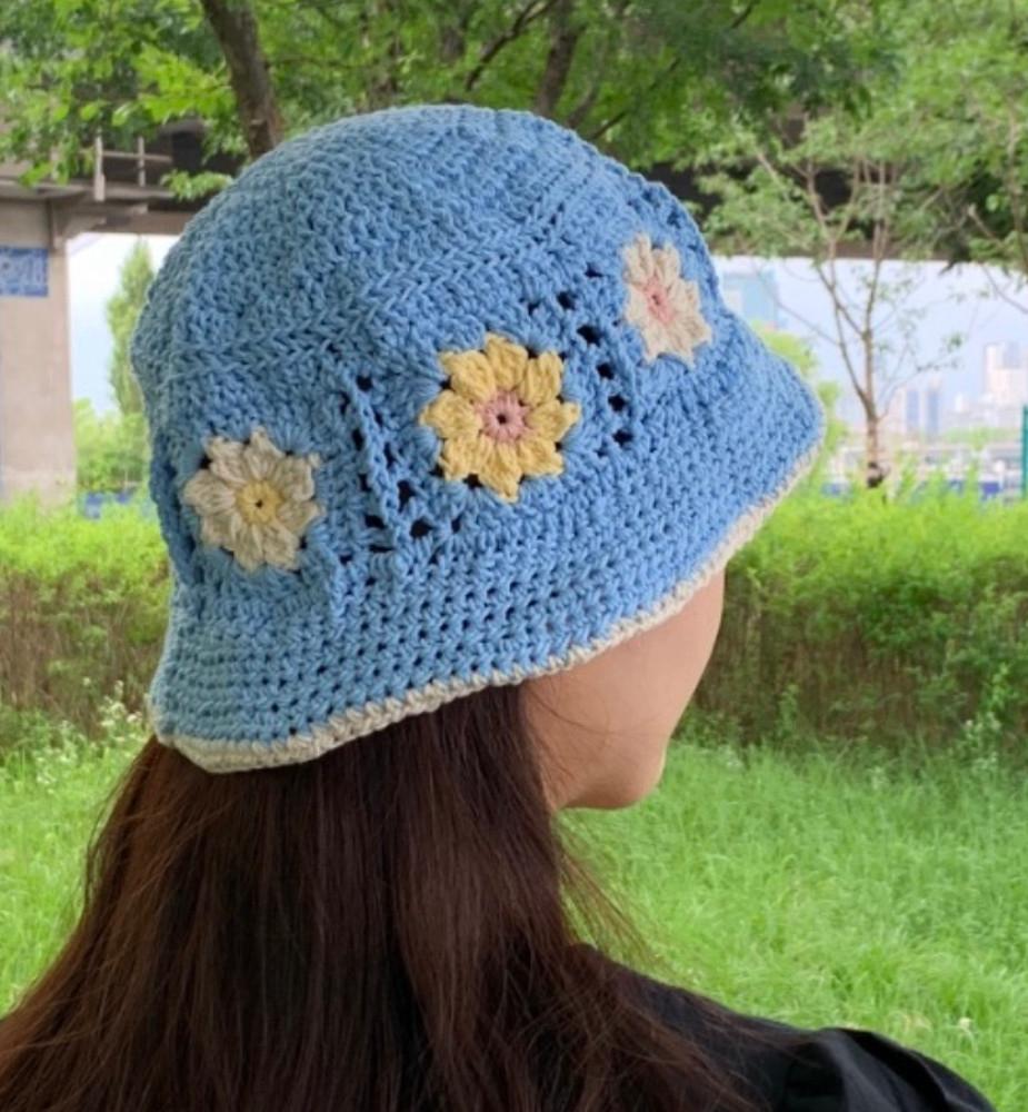 18합 면사 (데이지 모티브 버킷햇 DIY) 코바늘 세트