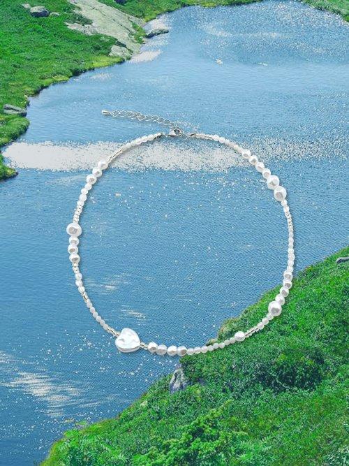 Yunseul Beads Necklace white