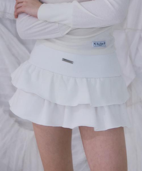 Cancan Sweat Mini Skirt [Ivory]