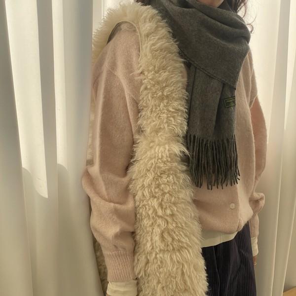 base alpaca cardigan (baby pink/corn/charcoal)