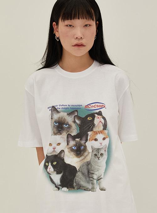 Cat squad goals tee [white]