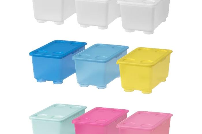 GLIS 글리스 수납함+뚜껑 17x10cm 3개세트/보관함/소품정리함/미니수납함