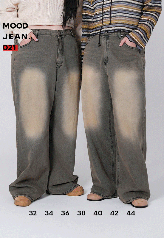 [MOODJEAN] 021 바닐라 워싱 와이드 p (1color)
