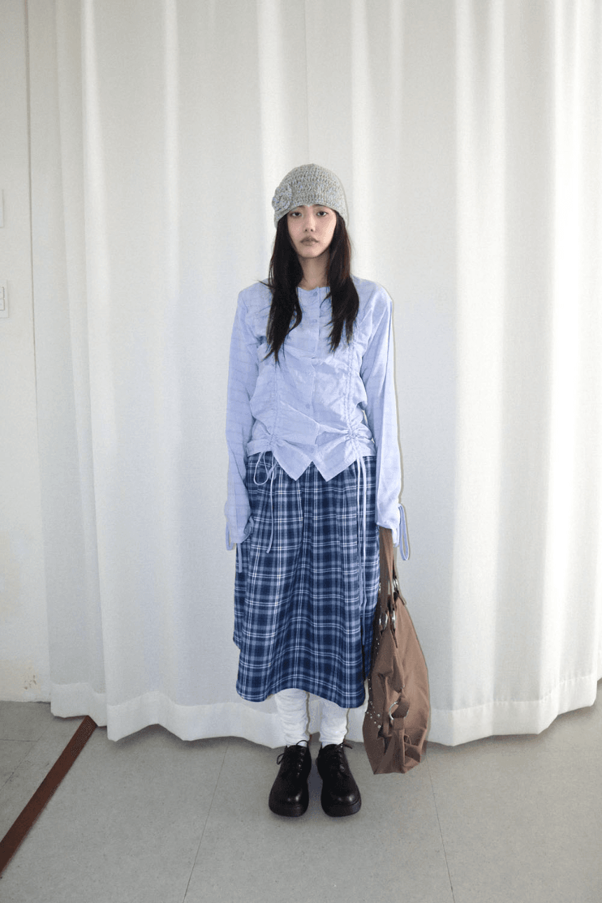 팁씨 5/20출고) moon check skirt