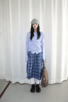 팁씨 5/20출고) moon check skirt