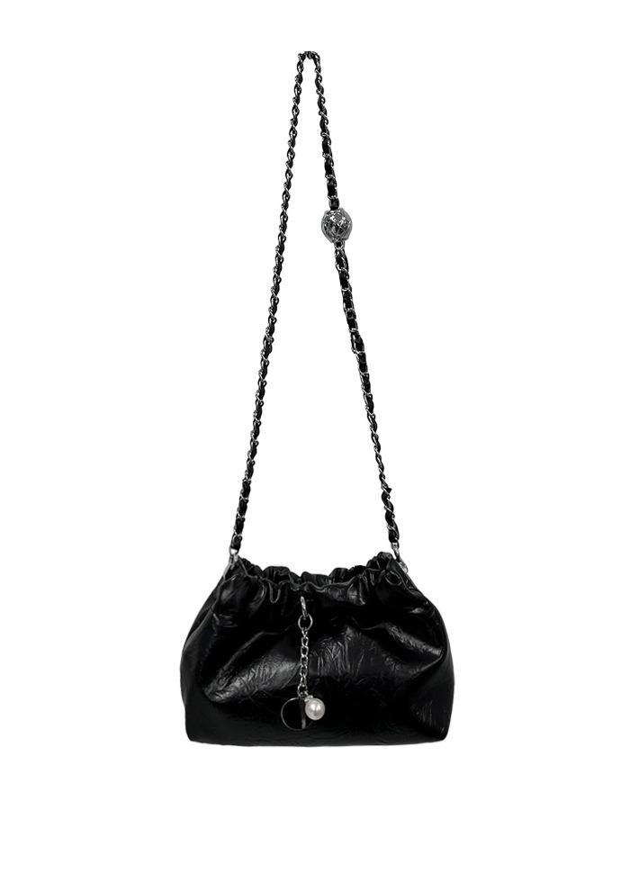 NO.208 BLACK PEARL BALL MINI CROSS BAG