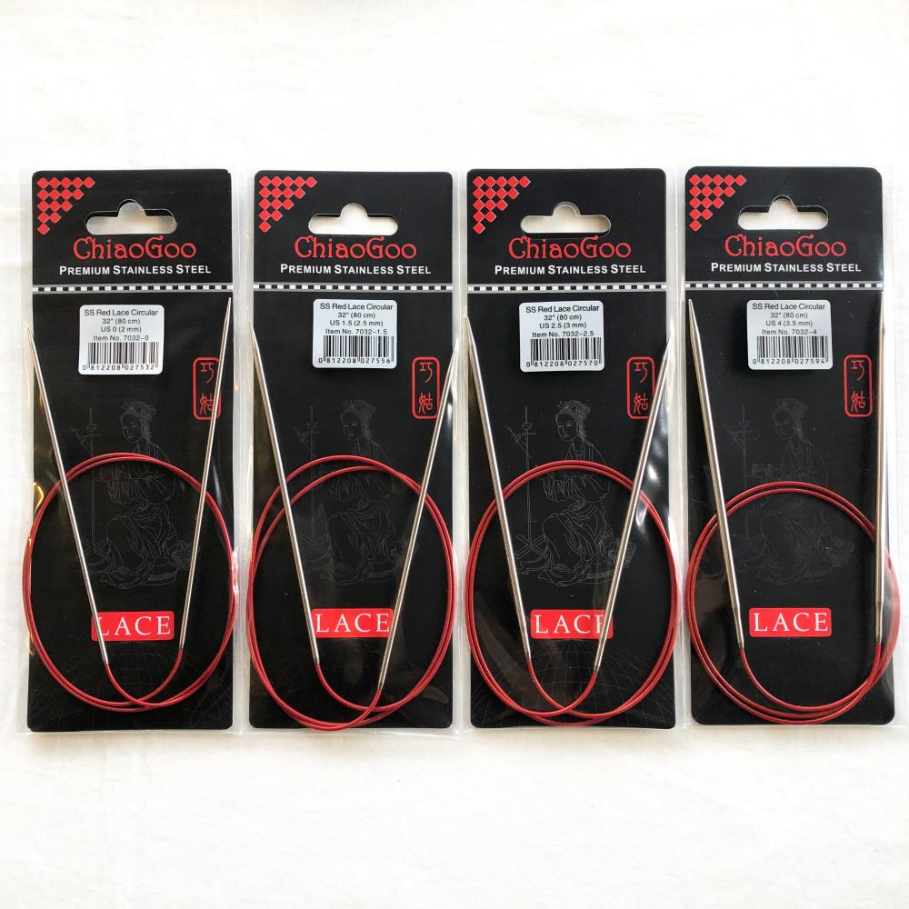 치아오구 Red Lace SS 10mm 줄바늘 40,60,80,100cm  chiaogoo circular 대바늘