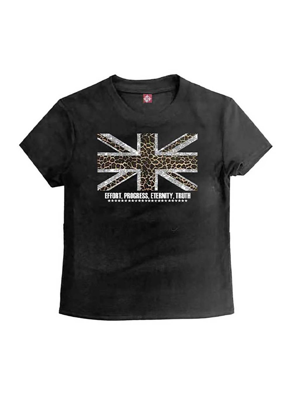 Leopard Union Jack Graphic T-Shirt