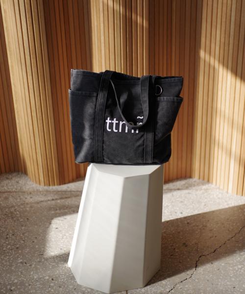 record tote bag [washed grey]