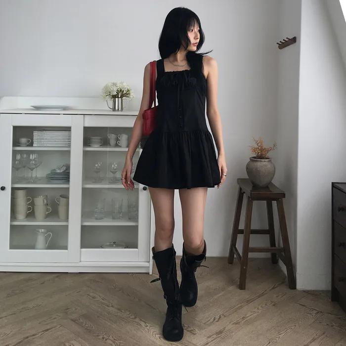 COTTON SLEEVELESS MINI DRESS_T513DS510