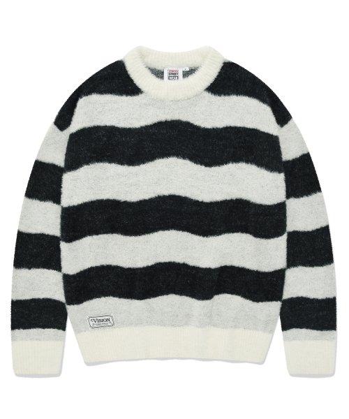 VSW Hairy Wave Stripe Knit Ivory
