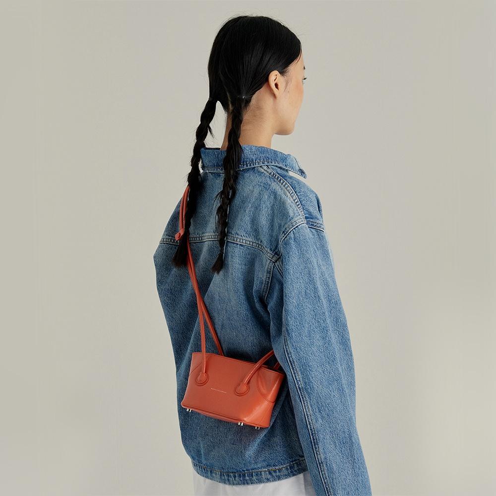 BOAT SHOPPER MINI_tangerine crinkle