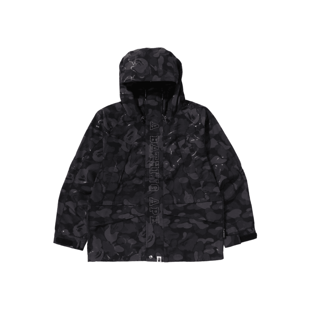 BAPE Laminated Camo Snowboard Jacket Black