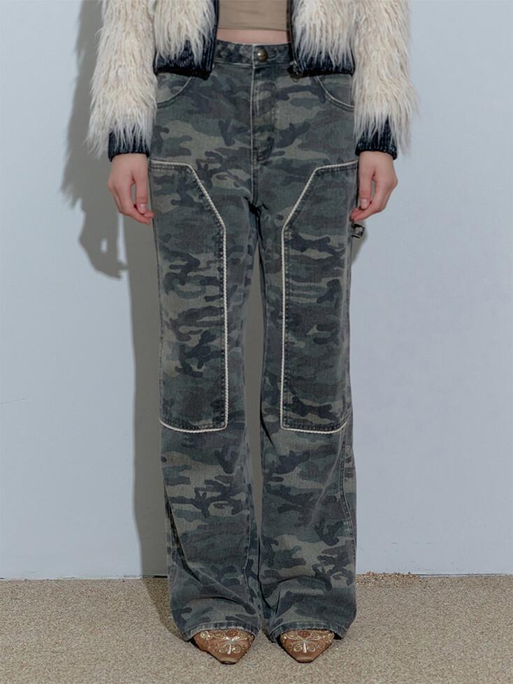 Lace Double Knee Pants Camouflage