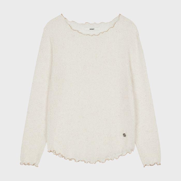 DEINET SHEER LONG SLEEVE IN IVORY