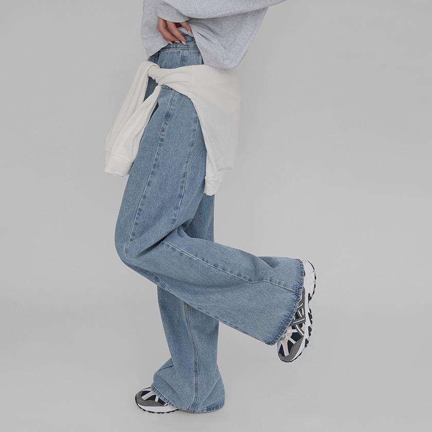 [🍂2025가을신상🍂][키큰여자]수선놉287#데일리워싱와이드데님팬츠