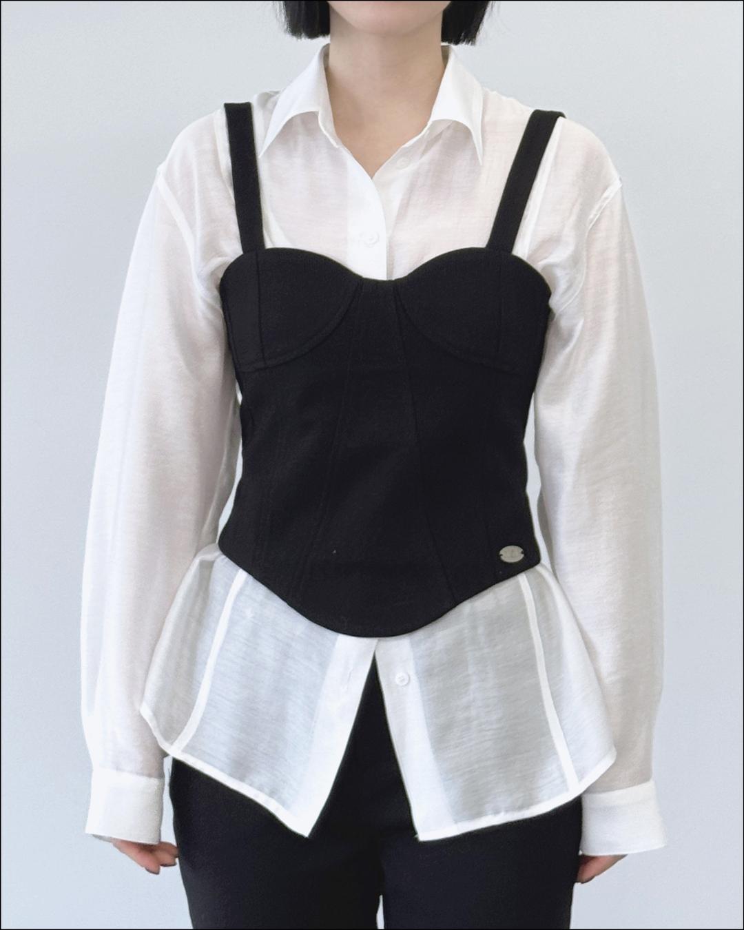 [1차 리오더] NUET BUSTIER_BLACK S/T