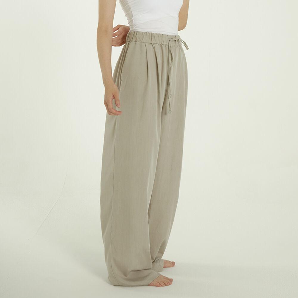친환경 천연염색 모달 WIDE PINTUCK PANTS POLLAN_OATMEAL