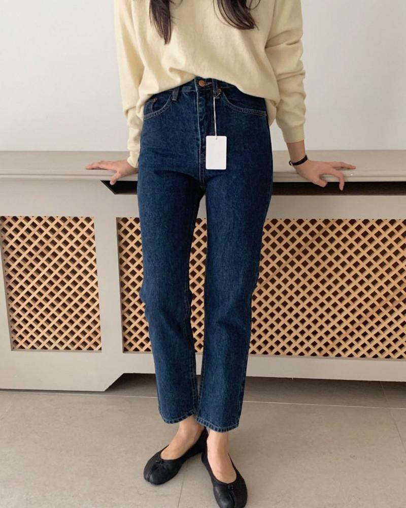 드온도 클래식 딥블루진 청바지 데일리 일자 가을 여자