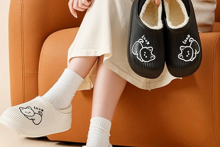냥냥이 털슬리퍼 실내화 털실내화 겨울 방한용품 사무실 슬리퍼