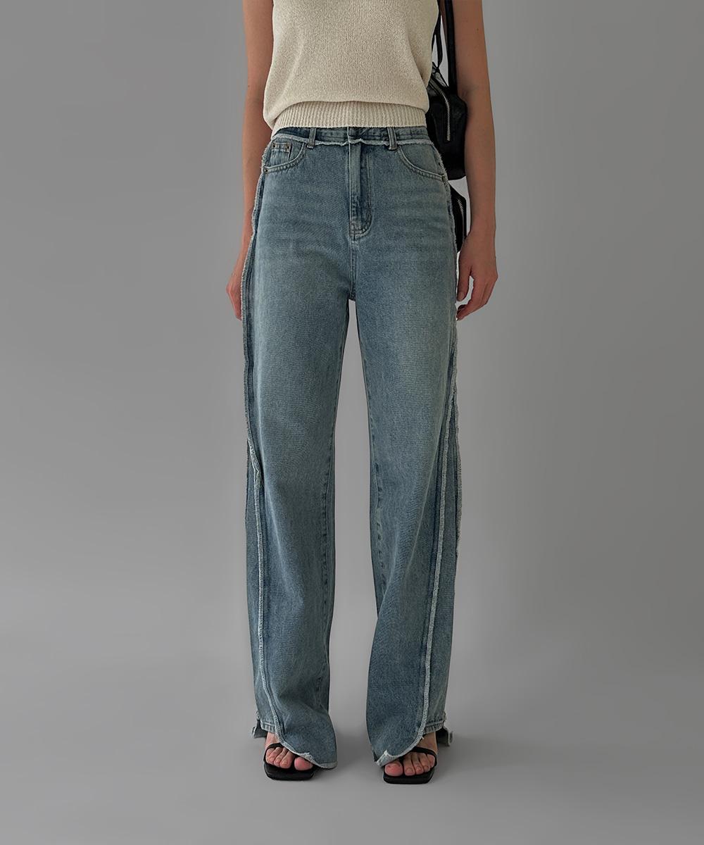 셀린 스티치 데님팬츠