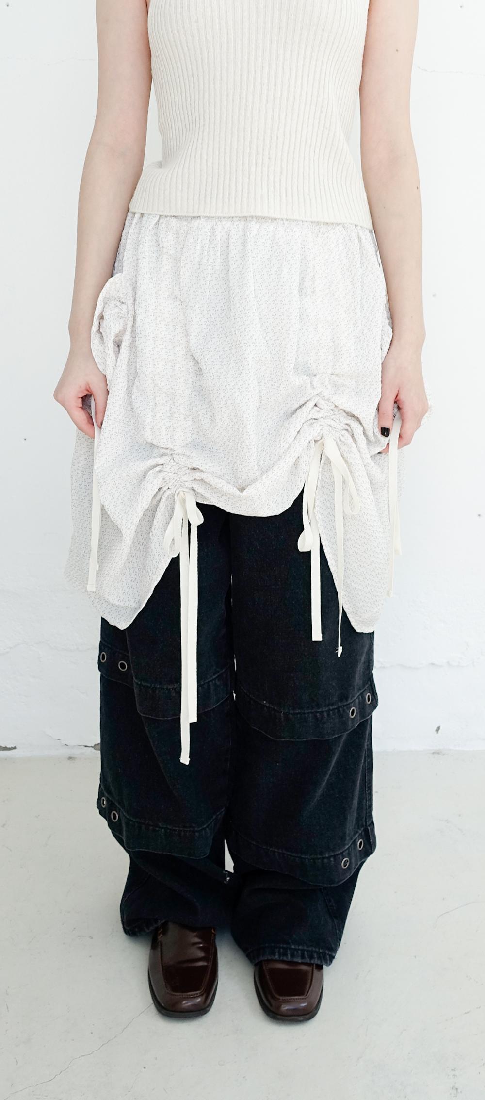 string dot pumpkin skirt