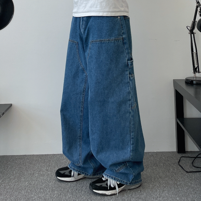 패치 카펜더 와이드팬츠