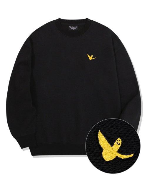 엔젤 와펜 맨투맨 블랙