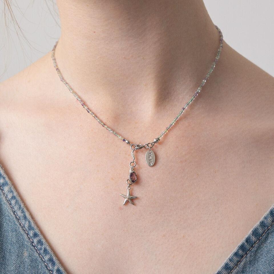 Healing gemstone drop pendant necklace