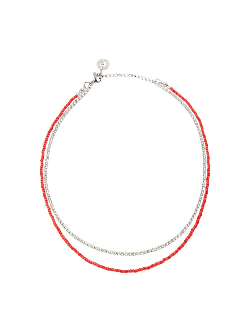 RED TWINKLE MIXED NECKLACE