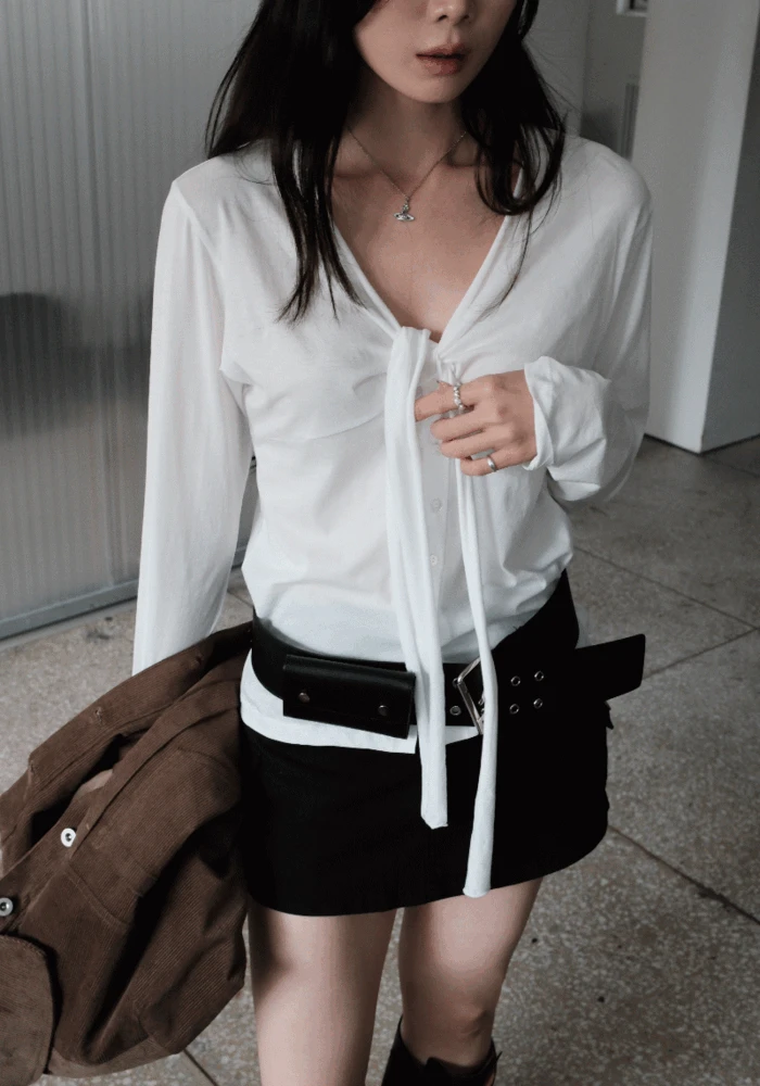 애쉬 타이 티셔츠 (4color)