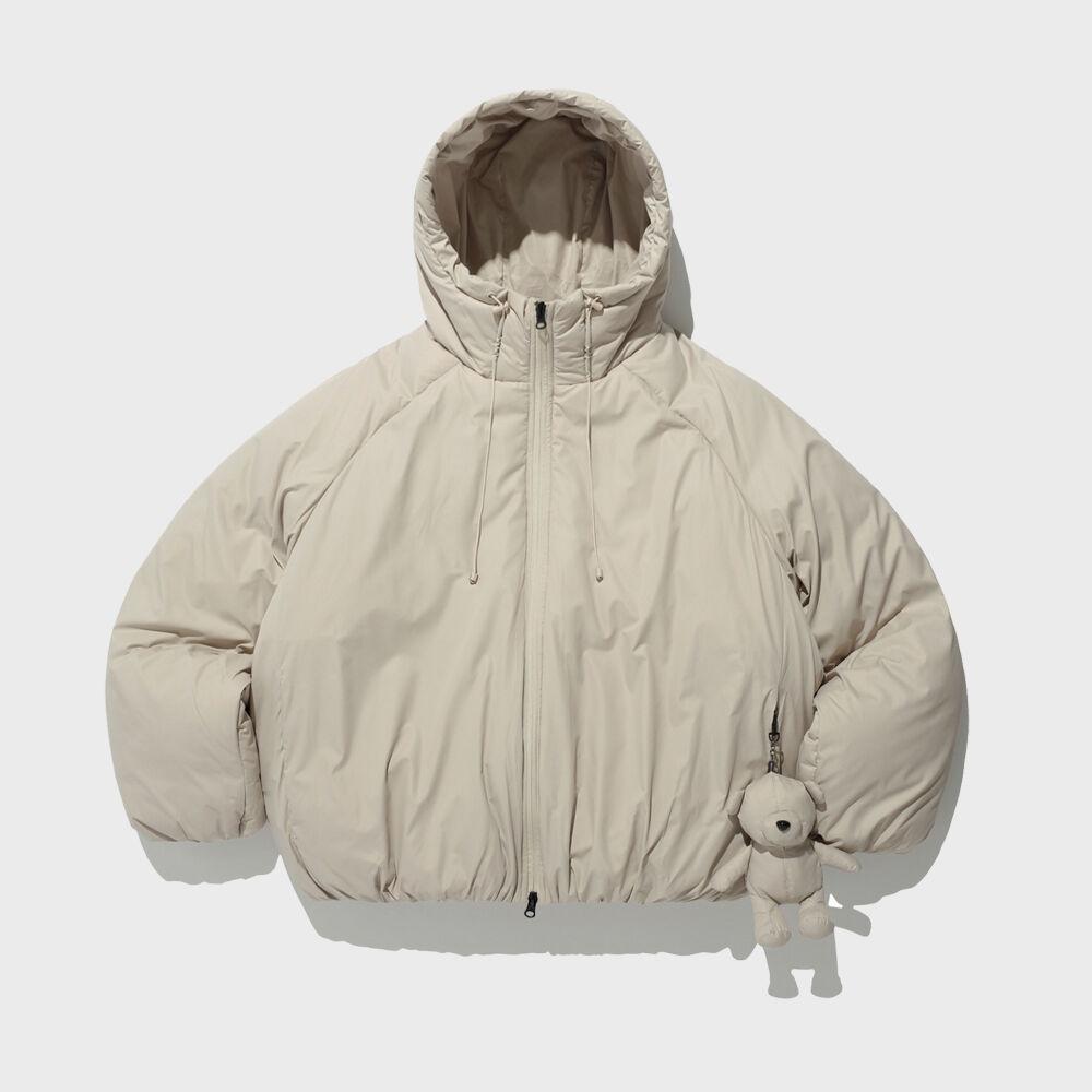 PHYPS BEAR KEYRING PUFFER JACKET GREIGE