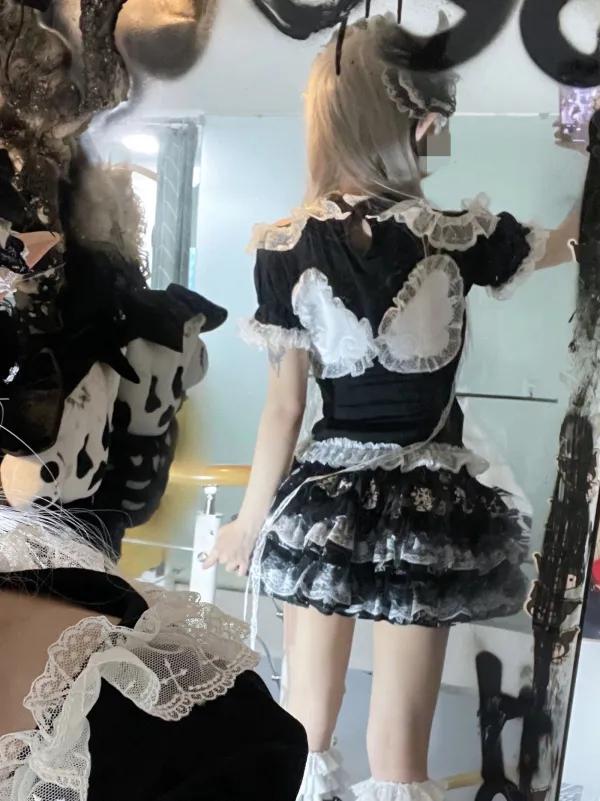 [$48.38]Lace Trim Angel Wings Emo Punk T-shirt