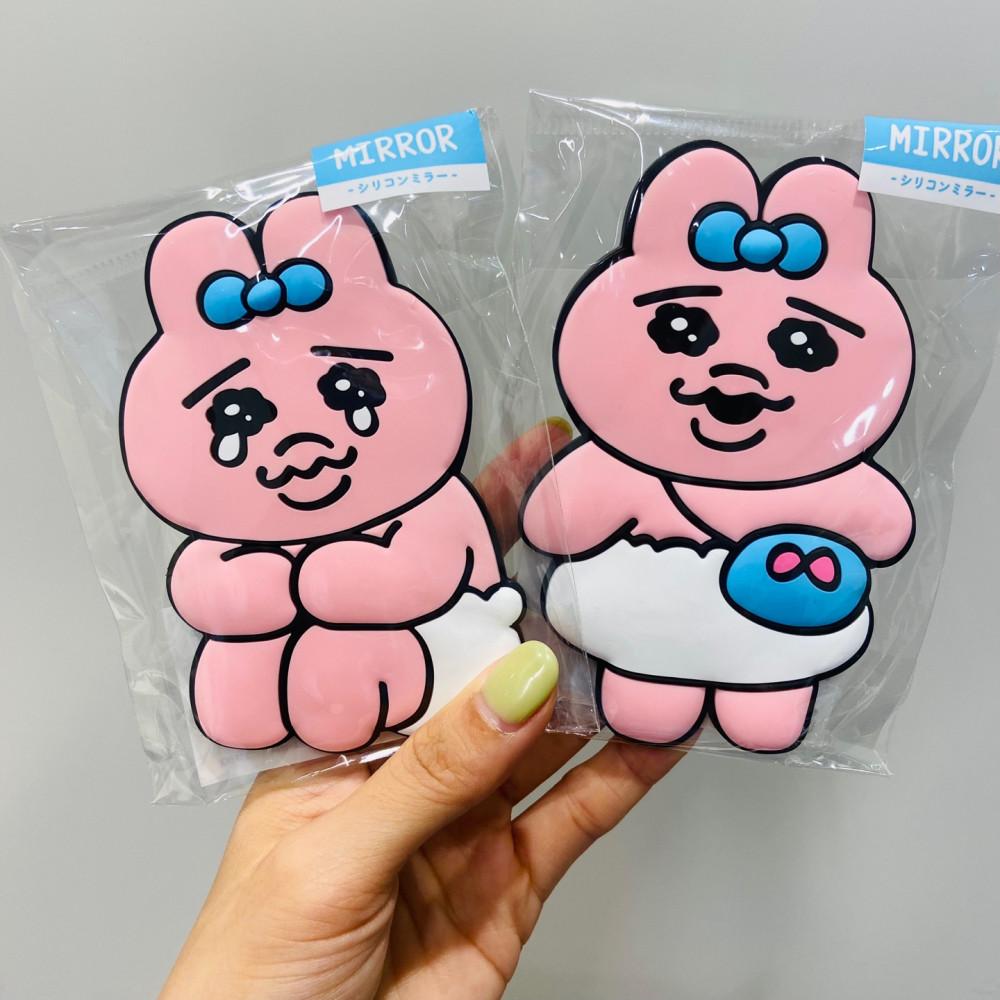 오판츄우사기 실리콘 손 거울/고무 핸드 미러 오빤쮸우사기 빤쮸토끼 휴대용