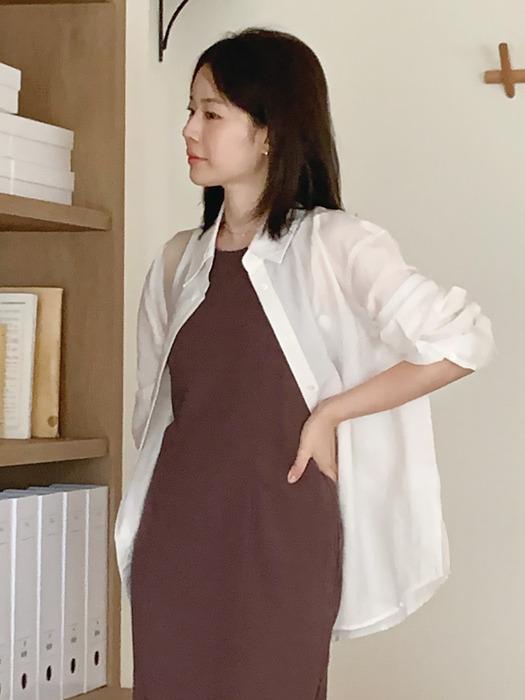 SITP5208 시스루 내추럴 ST 셔츠_White