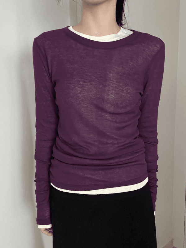 유이 울텐셀 컷팅 티셔츠 5color