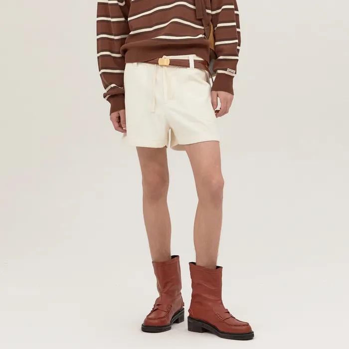 NYC CORDUROY SHORTS WHITE