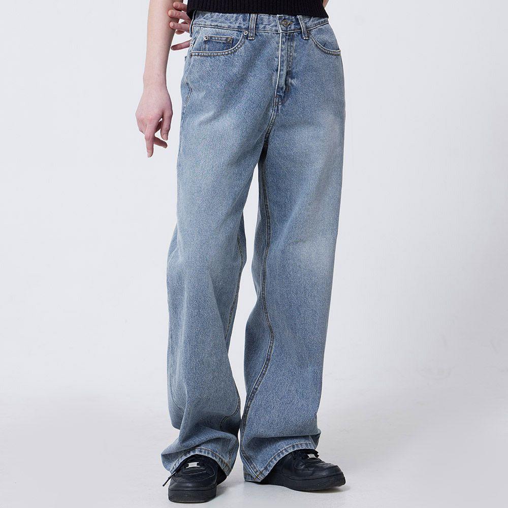 (기모 옵션) [9085] MC 와이드 데님 (진청)