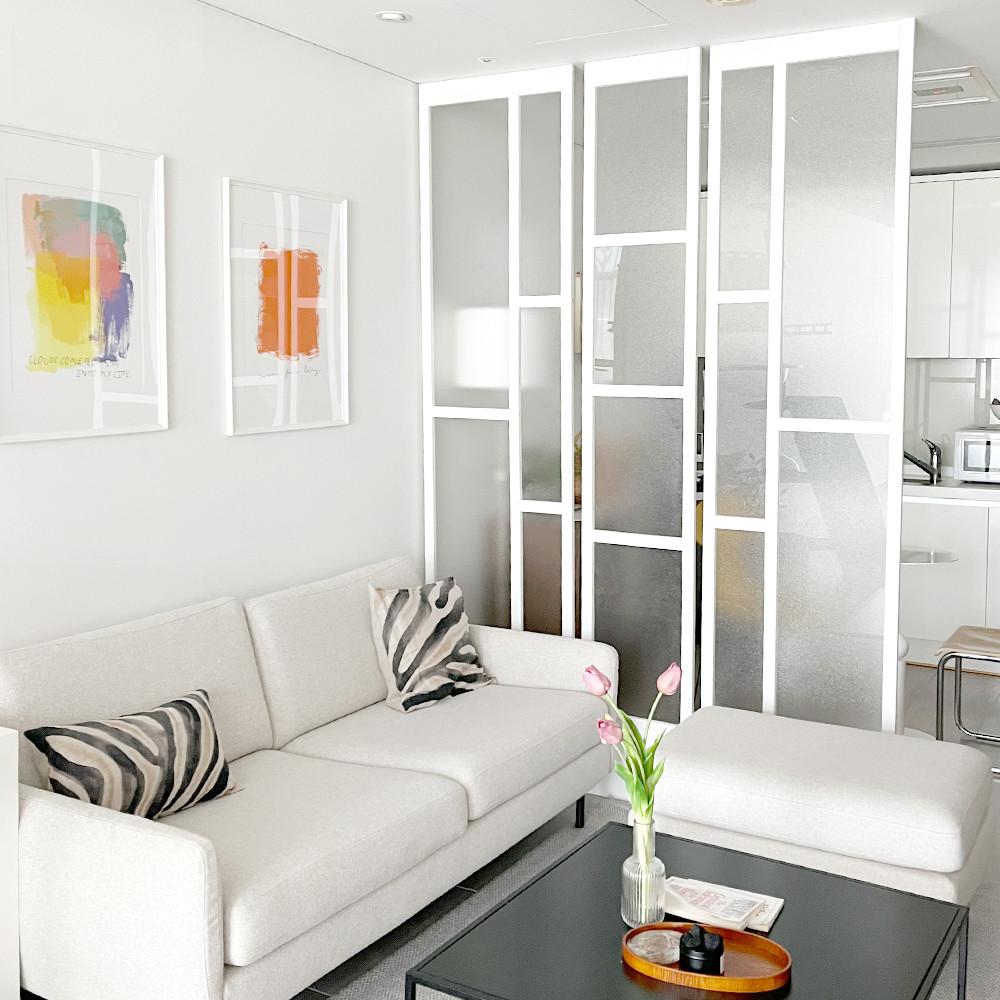 바누스 공간분리 원목 가벽 인테리어 파티션 이동식 칸막이