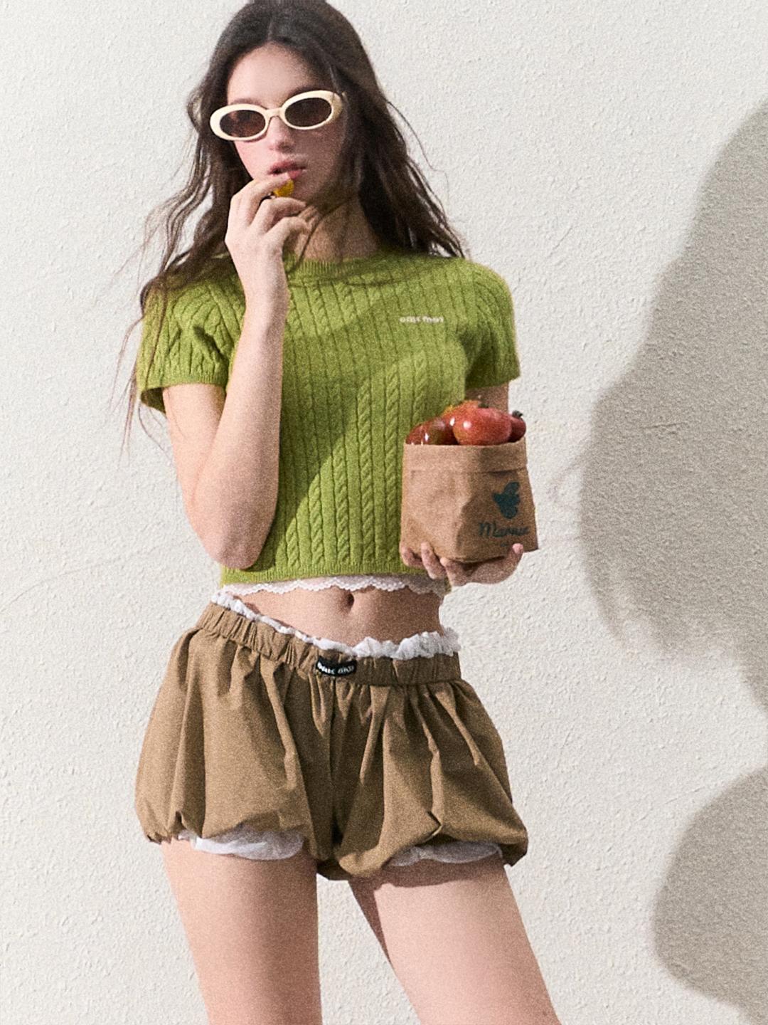 [OAK MOO] "Measuring Spring\" Logo Wool Knit