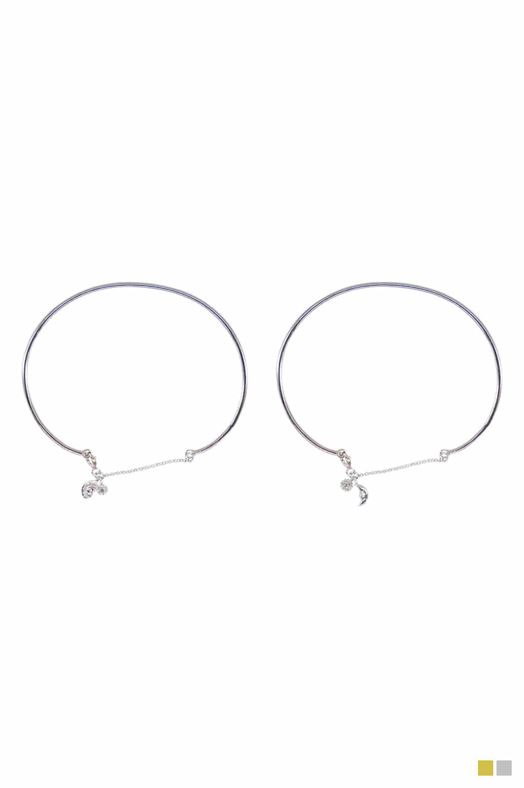 해달 큐빅 팬던트 뱅글 팔찌